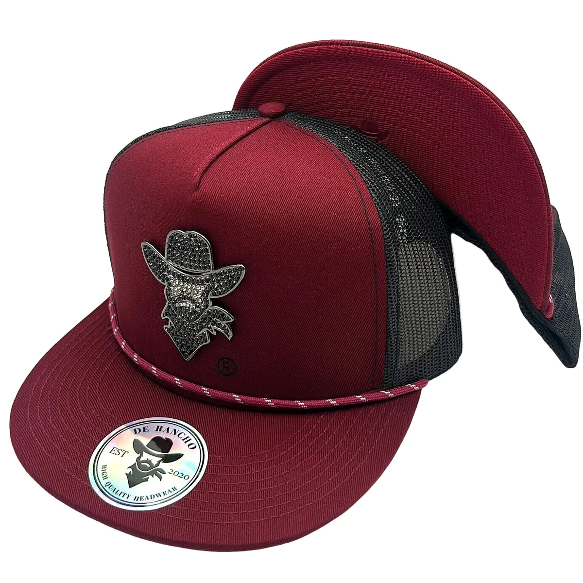 DE RANCHO TEAM LOGO PREMIUM BURGANDY CAP