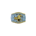 SILVER -GOLD HORSE WESTERN BUCKLE