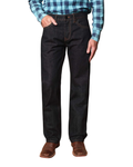 MENS COWBOY RAW DENIM STRAIGHT JEANS BOOT CUT