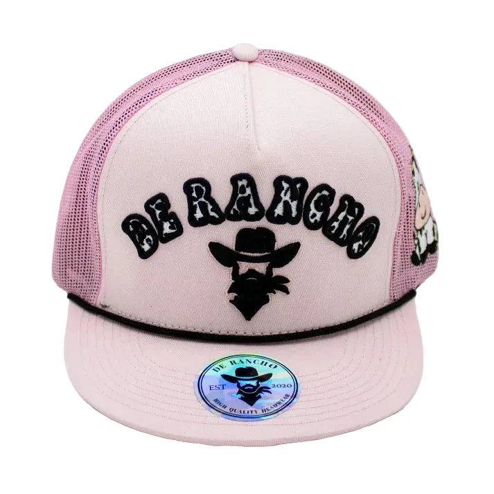 DE RANCHO COWHIDE PINK HAT