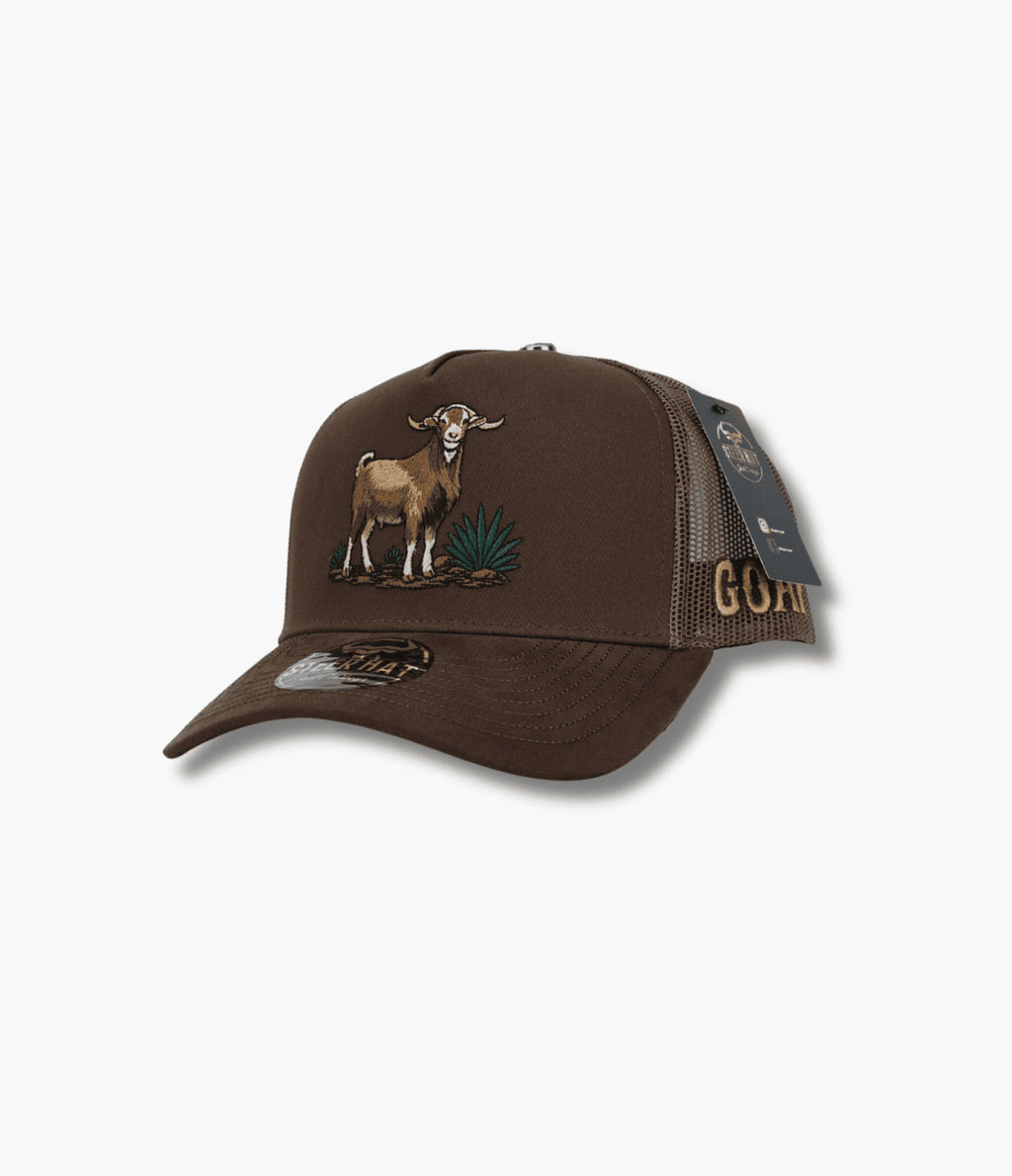 STEERHAT GOAT BROWN CURVE CAP