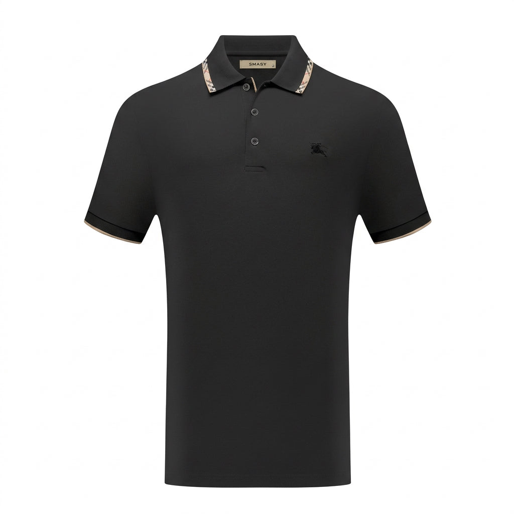 MENS BLACK PREMIUM POLO