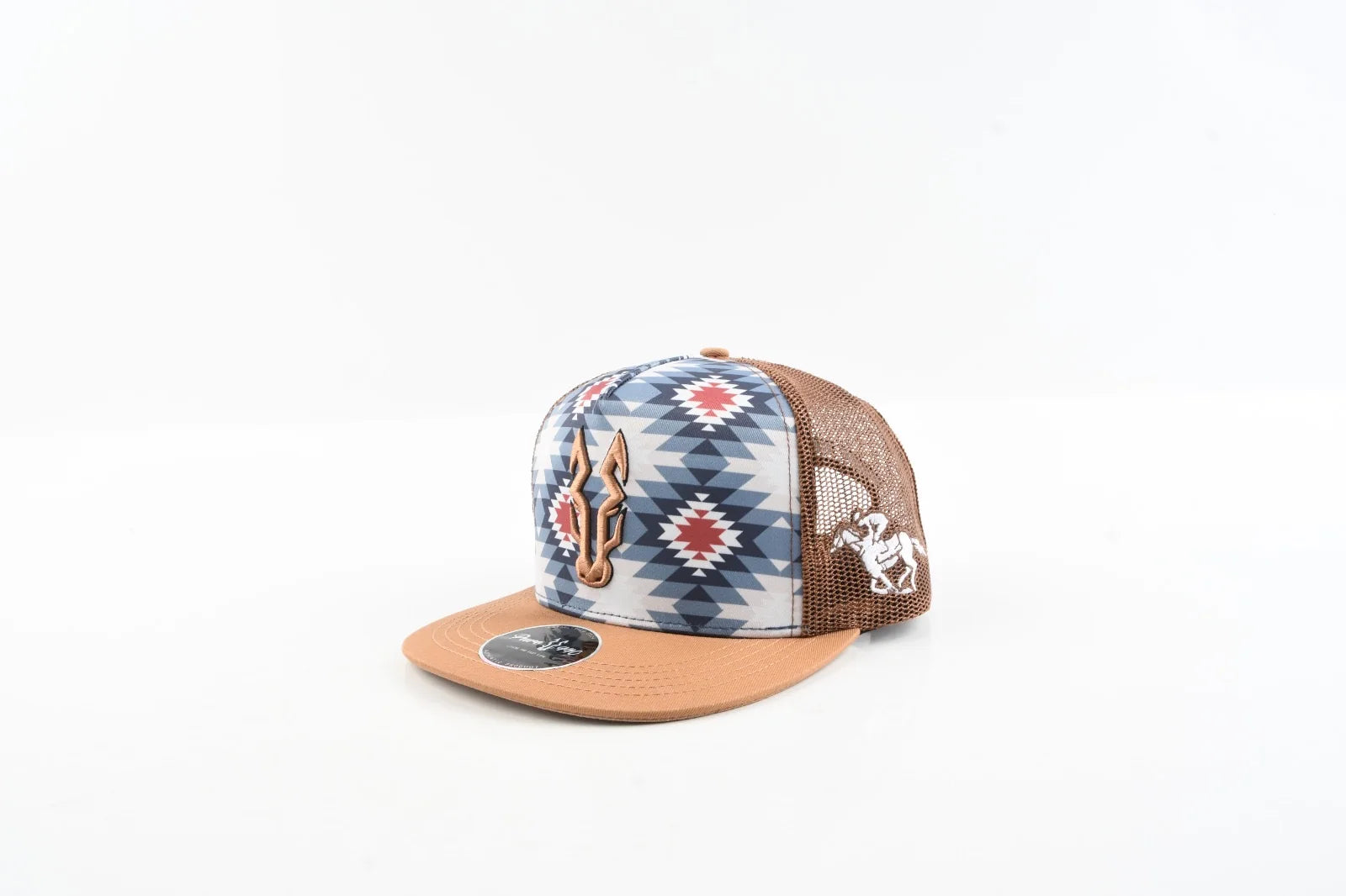 MENS 440 AZTEC HORSE TAN-BLUE CAP