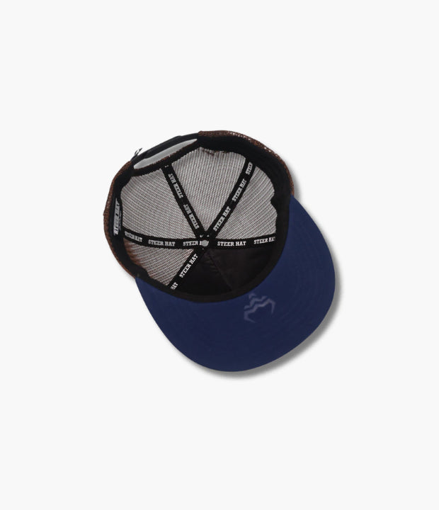 STEER HAT NAVY RANCH BEIGE CAP