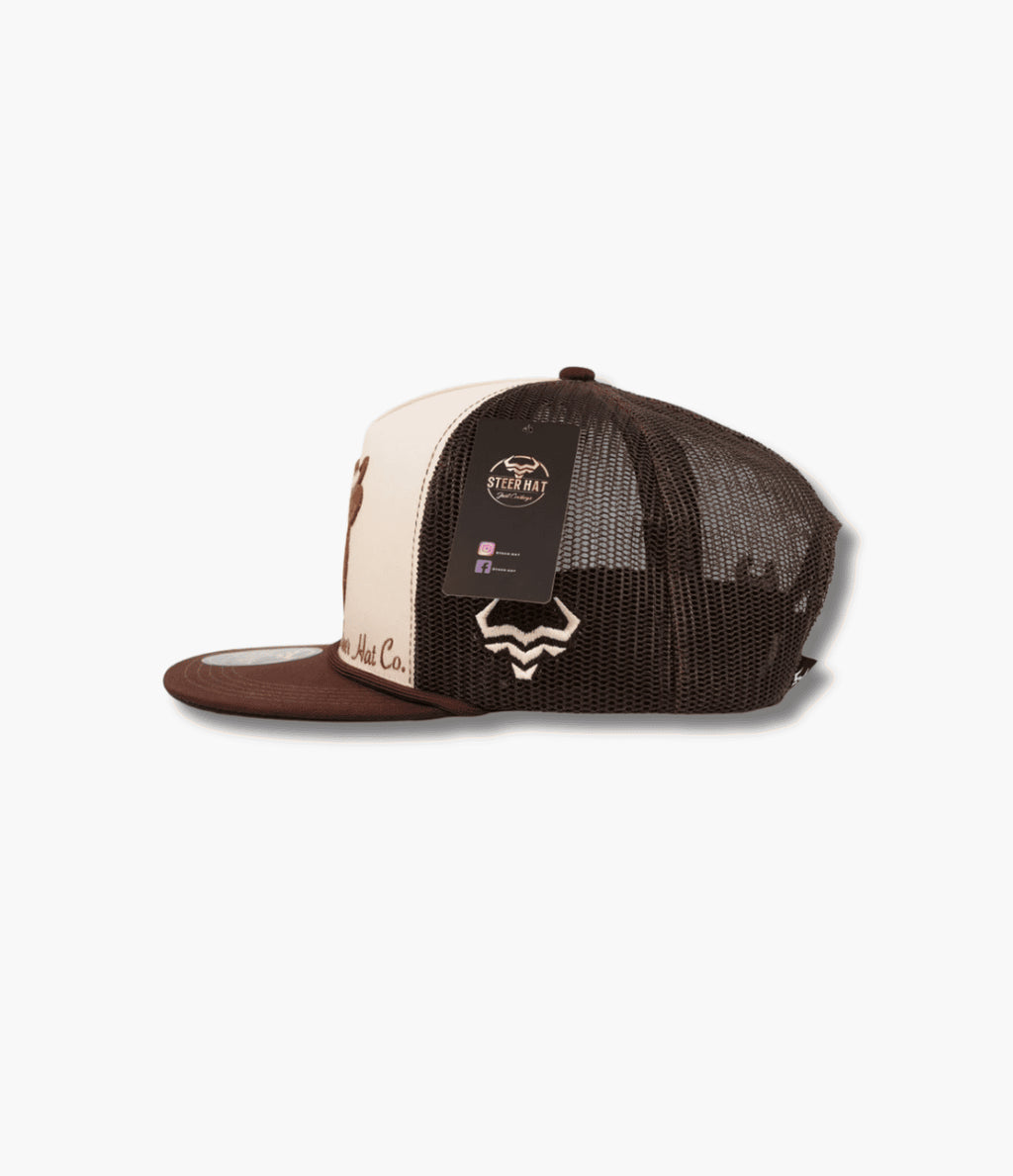 STEER HAT HEREFORD COW BEIGE CAP