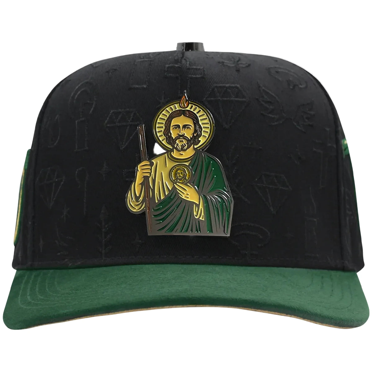 MEN'S PREMIUM SAN JUDAS NEGRO 3D PIN BLACK CAP