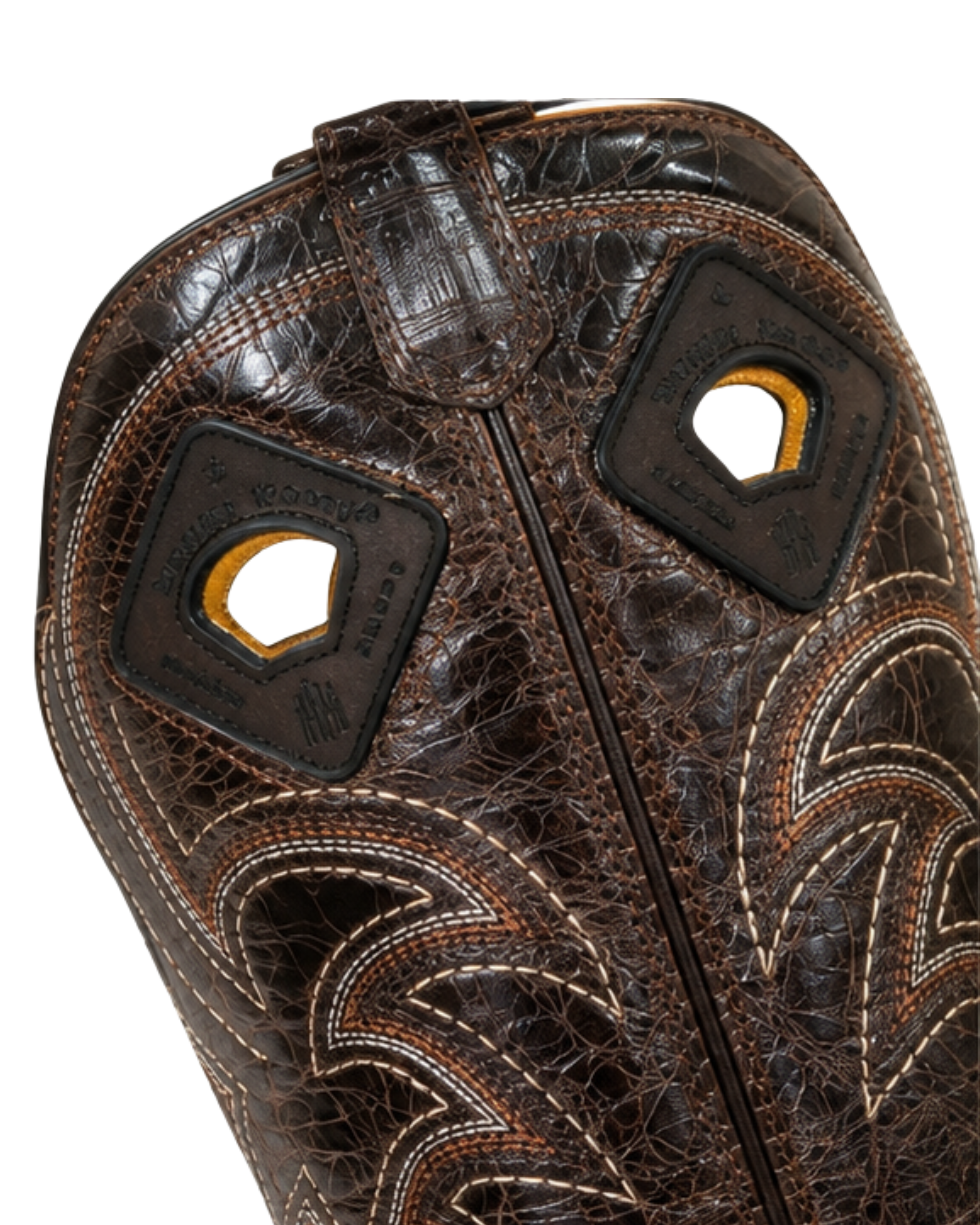 MENS MORGAN PRINT LOMO BELLY COCO BROWN SQUARE TOE BOOTS