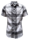 MENS SHORT SLEVE 4058 MICRO WHITE SHIRT