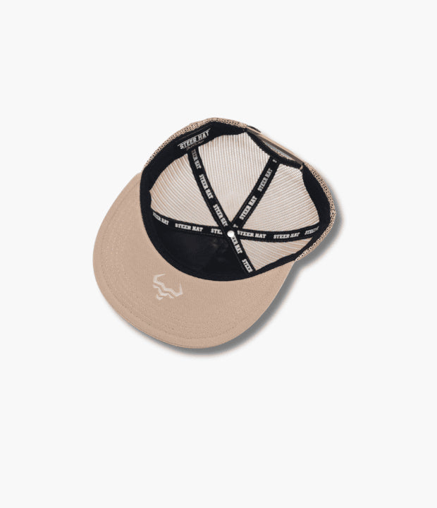 STEERHAT FEATHER TAN FLAT CAP