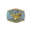 SILVER -GOLD EAGLE WESTERN BUCKLE