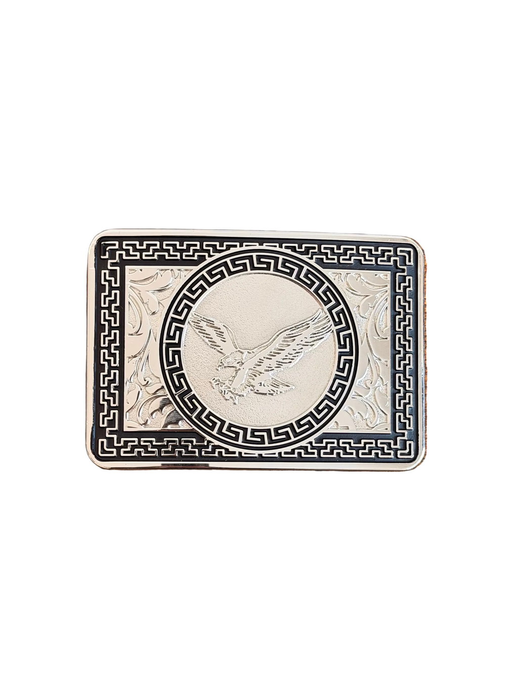 Flying Eagle Square Silver Buckle