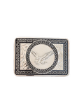 Flying Eagle Square Silver Buckle