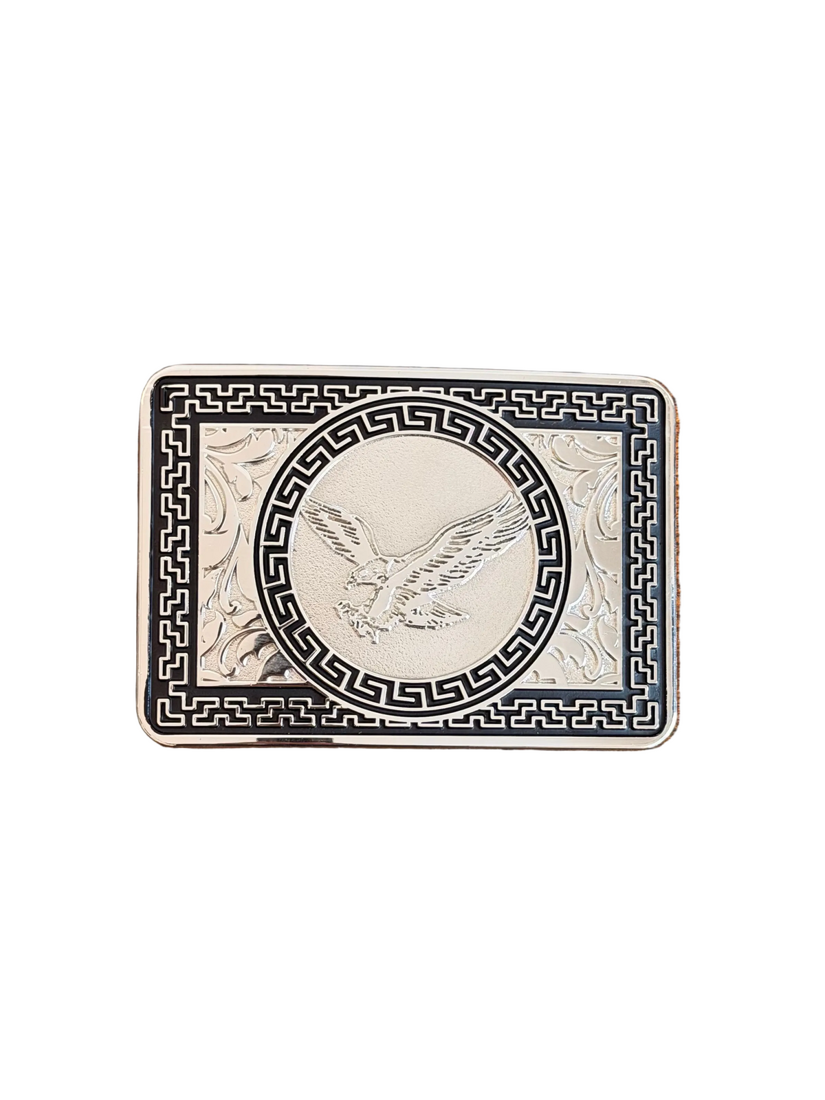 Flying Eagle Square Silver Buckle