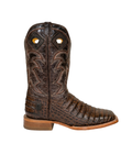 MENS MORGAN PRINT LOMO BELLY COCO BROWN SQUARE TOE BOOTS