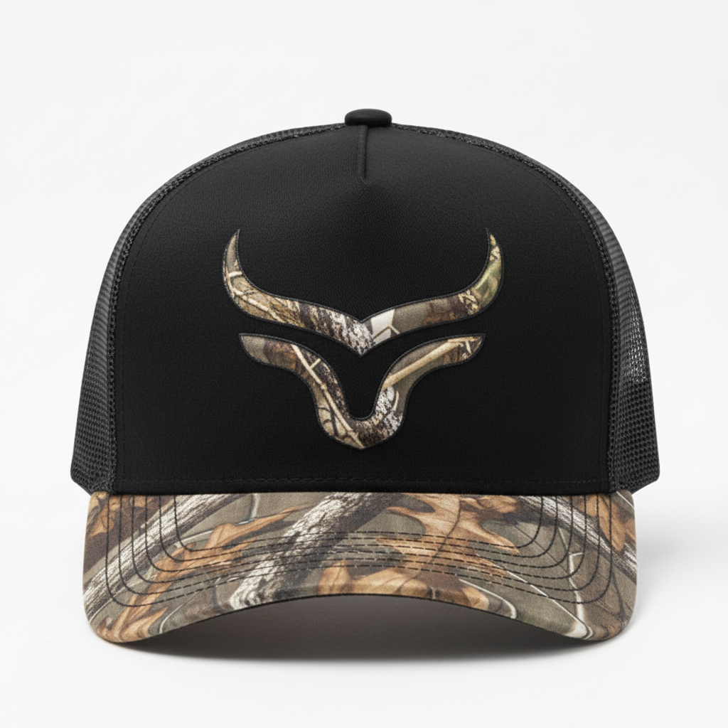 RANCH CORRAL RT08 CAMUFLAJE LOGO BLACK CAP