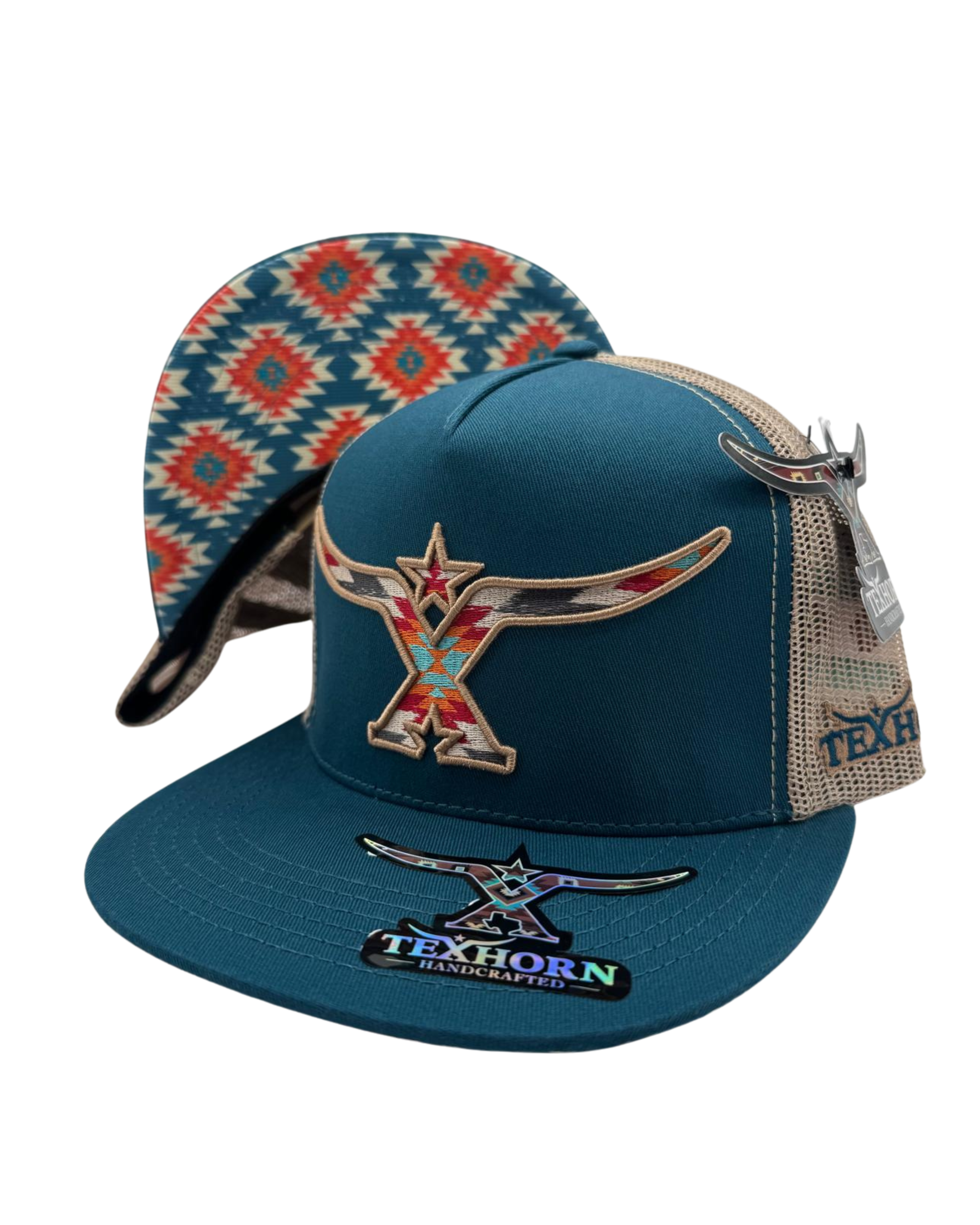 TEXHORN OCAMPO AZTEC BLUE-BEIGE CAP