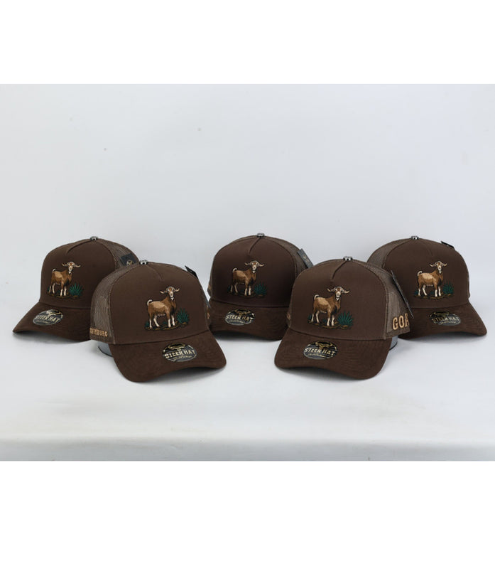 STEERHAT GOAT BROWN CURVE CAP