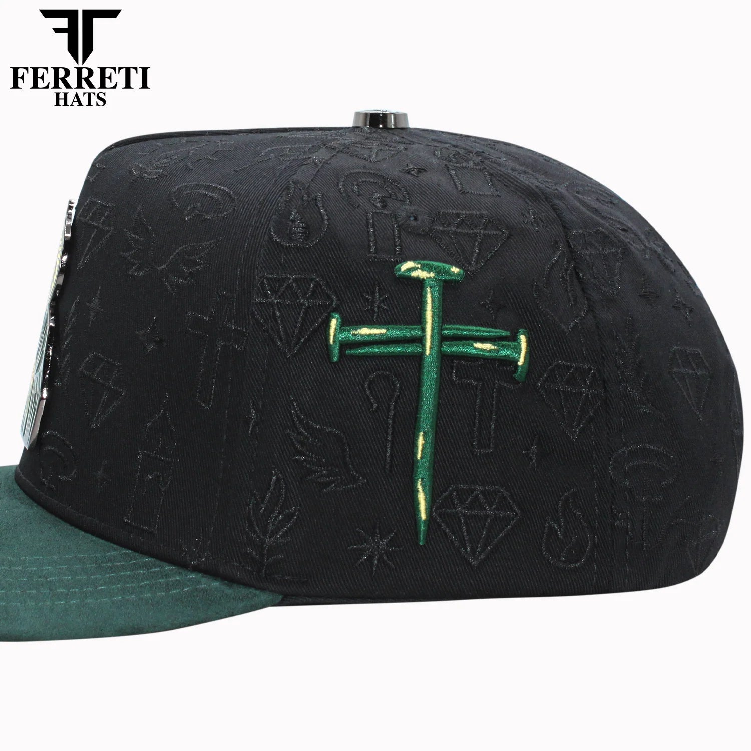 MEN'S PREMIUM SAN JUDAS NEGRO 3D PIN BLACK CAP