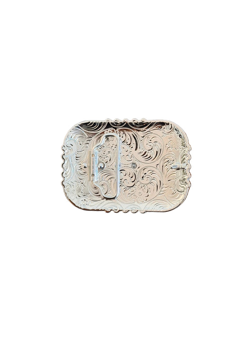 Black & Silver Longhorn Vine Buckle