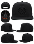 MENS CAP TREBOL- SUERTE DESING FULL BLACK COLOR