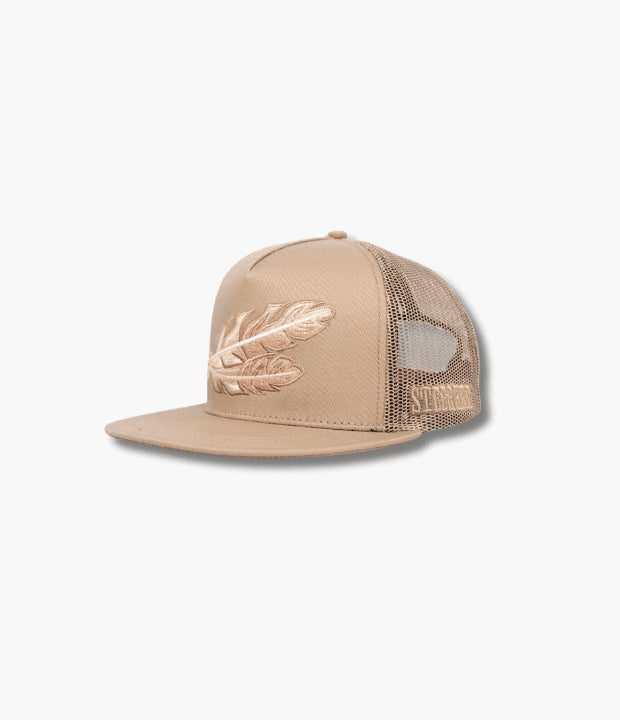 STEERHAT FEATHER TAN FLAT CAP