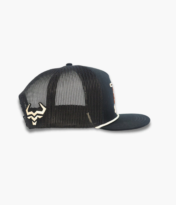 STEERHAT ARROW FEATHER RÚSTIC BLACK CAP
