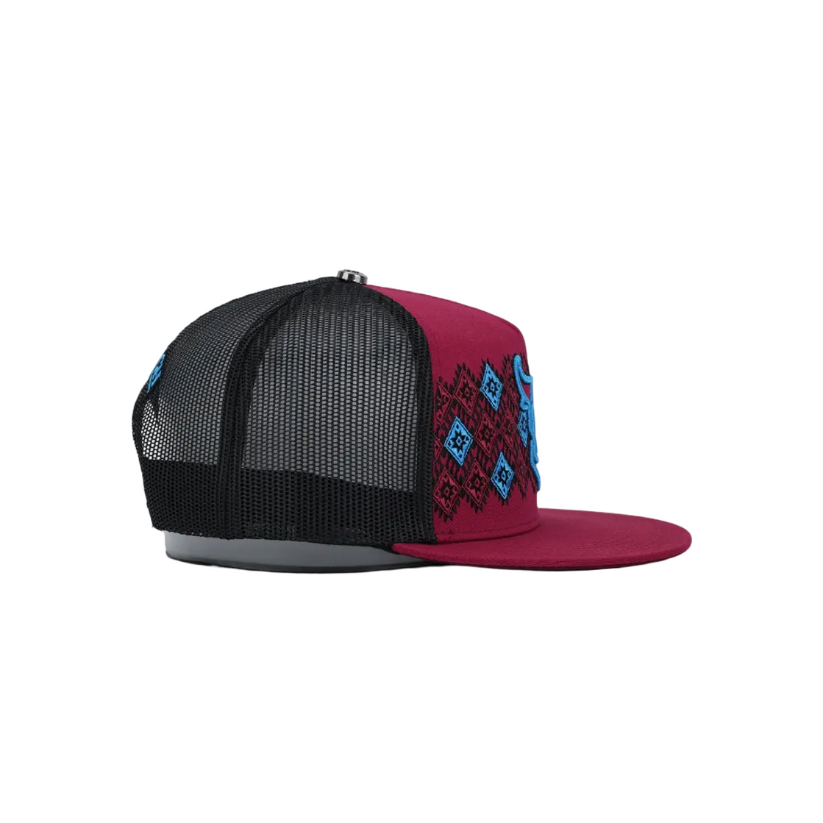 THE RANCH HAT AZTEC  BURGANDY CAP