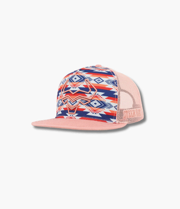 STEERHAT PINK AZTEC