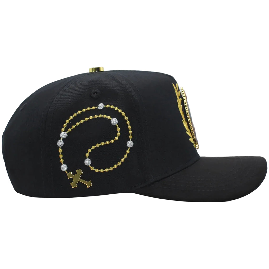 MEN'S PREMIUM VIRGEN DE GUADALUPE BLACK CAP