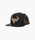 STEERHAT AZTEC LONG HORN BLACK CAP