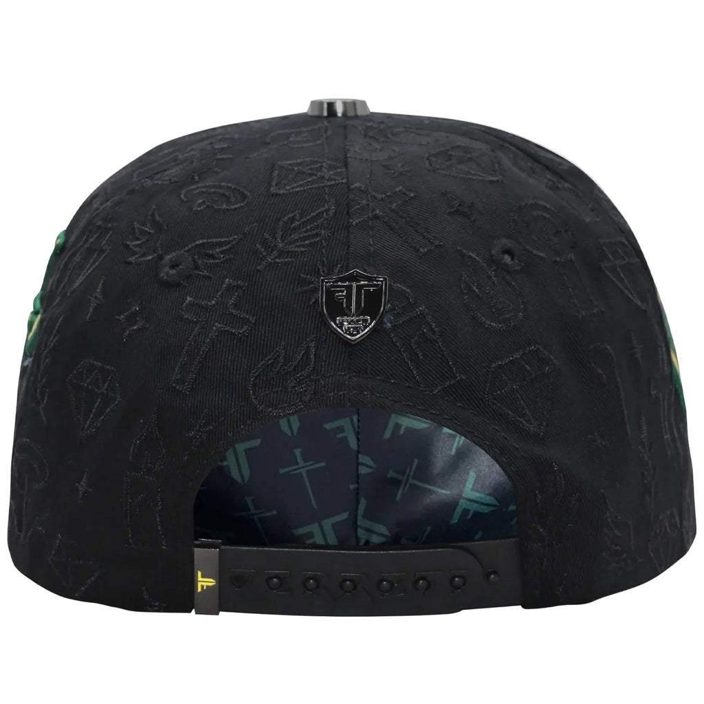 MEN'S PREMIUM SAN JUDAS NEGRO 3D PIN BLACK CAP