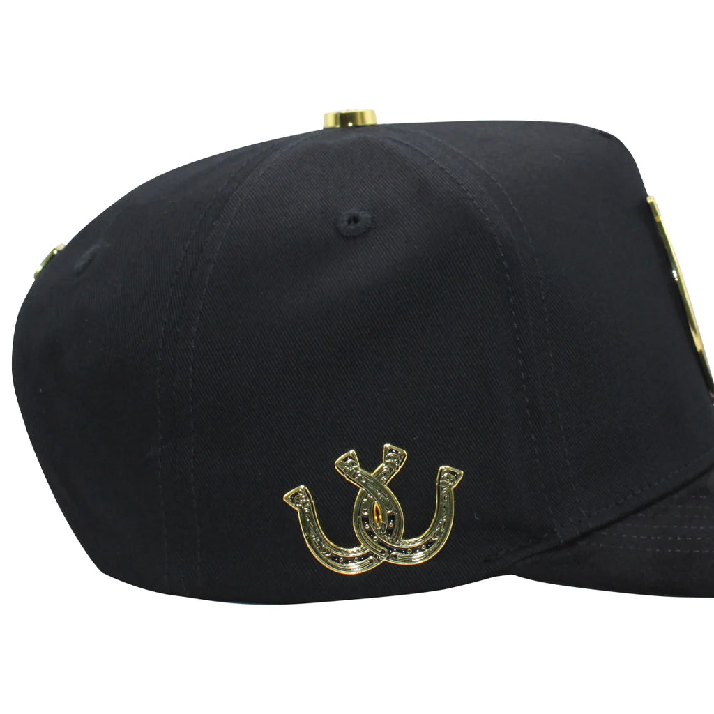 MEN'S PREMIUM CABALLOS PIN METAL ORO/NEGRO CAP