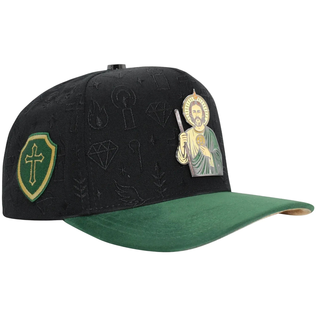 MEN'S PREMIUM SAN JUDAS NEGRO 3D PIN BLACK CAP