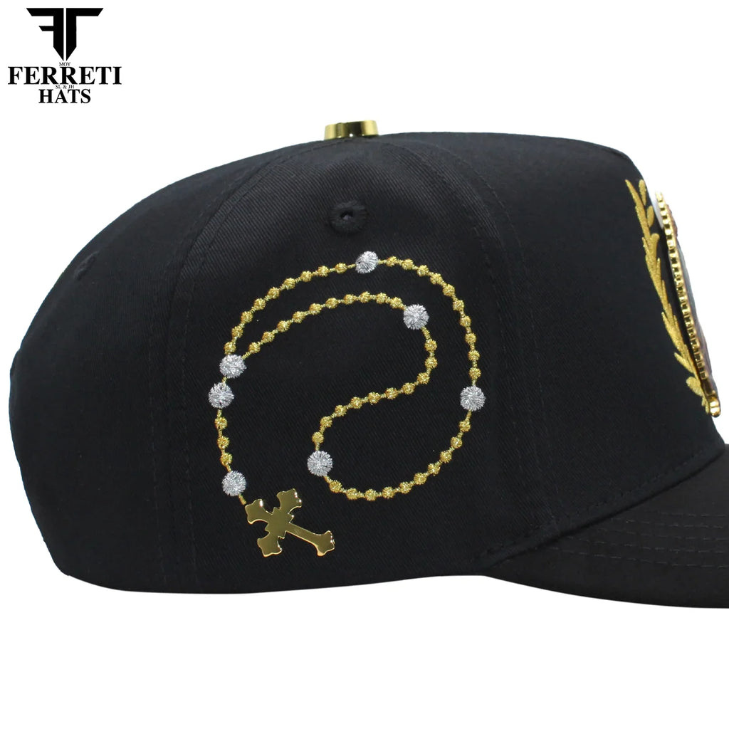 MEN'S PREMIUM VIRGEN DE GUADALUPE BLACK CAP