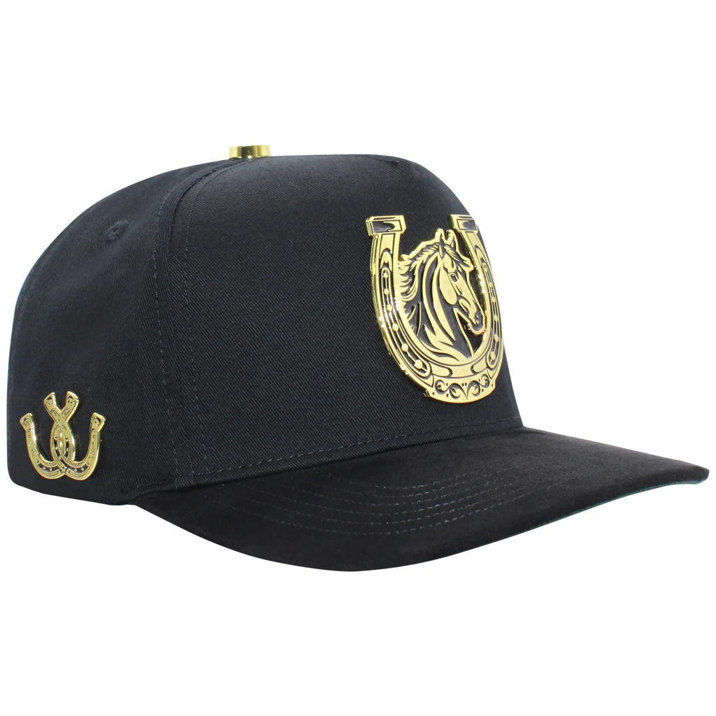 MEN'S PREMIUM CABALLOS PIN METAL ORO/NEGRO CAP