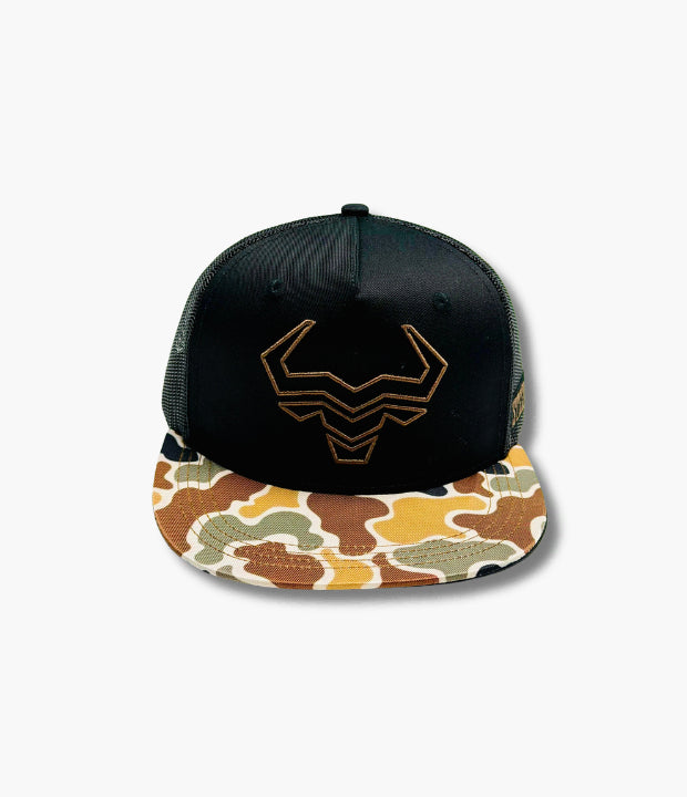 STEER HAT RANCH CAMO BLACK CAP