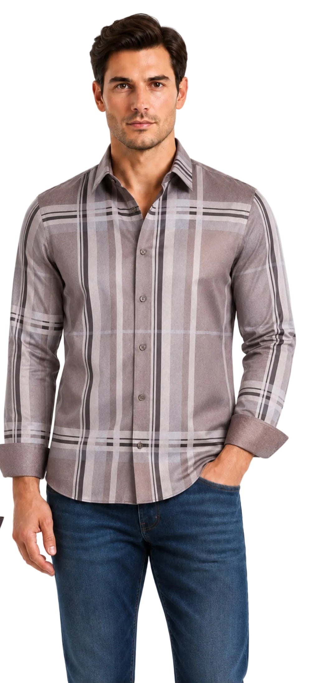 MENS PREMIUM 290-03 WESTERN SHIRT ROYAL PURPLE