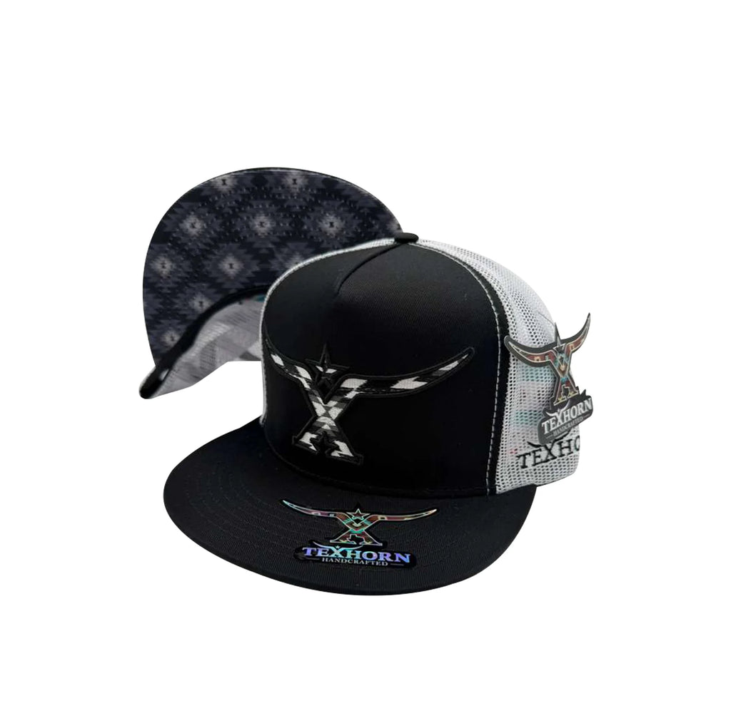 TEXHORN LA NAVAJA LOGO AZTEC BLACK CAP