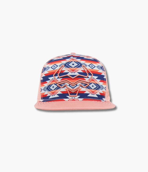 STEERHAT PINK AZTEC