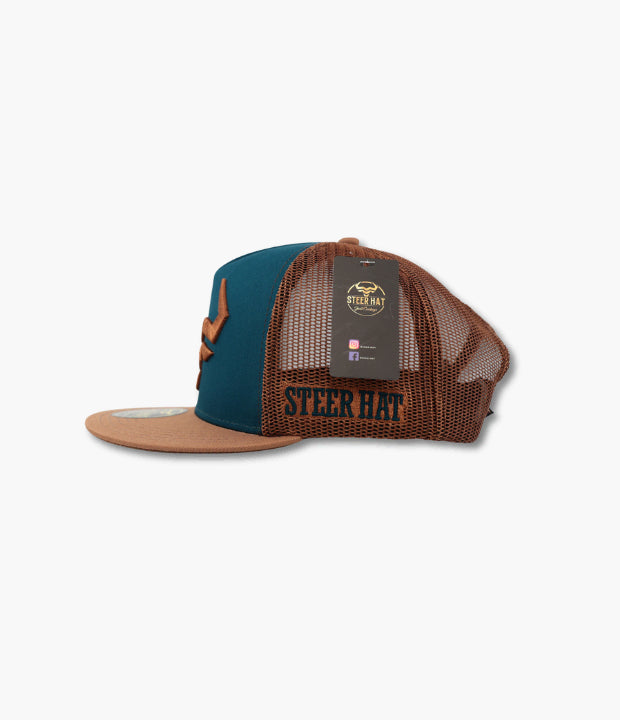 STEERHAT SOUTHWEST NAVY BROWN CAP