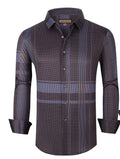 MENS PREMIUM 290-08 WESTERN SHIRT ROYAL STRECH GREY/BLUE