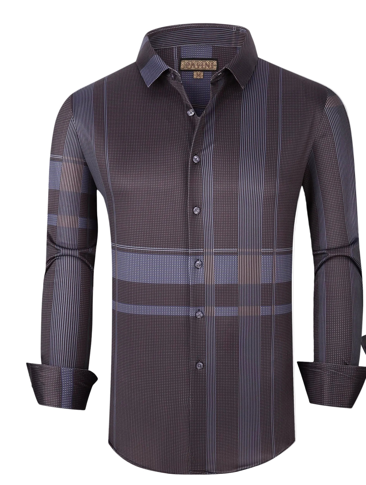 MENS PREMIUM 290-08 WESTERN SHIRT ROYAL STRECH GREY/BLUE