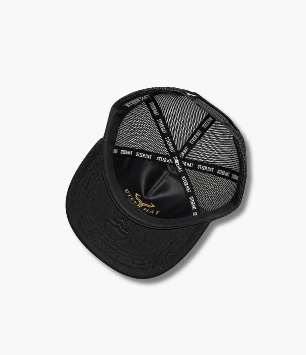 STEERHAT SUNSET LOGO BLACK CAP