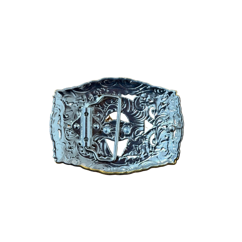 WESTERN SILVER -GOLD WEAPONDS BUCKLE