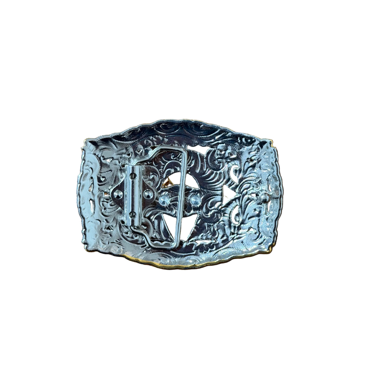 WESTERN SILVER -GOLD WEAPONDS BUCKLE