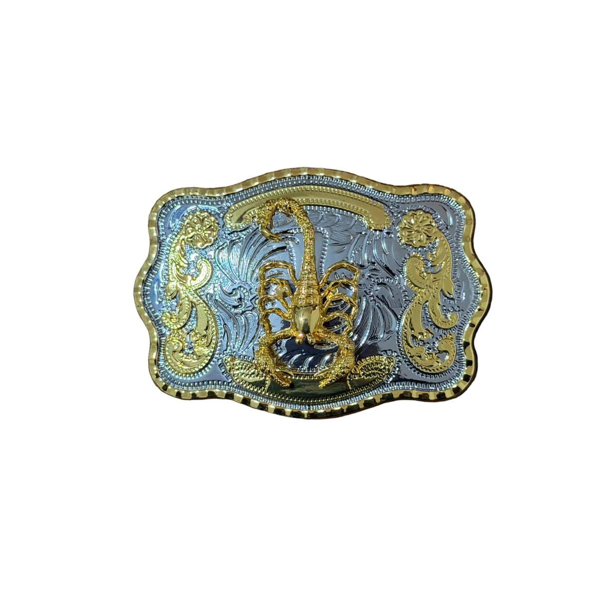 WESTERN SILVER -GOLD  ESCORPIÓN  BUCKLE