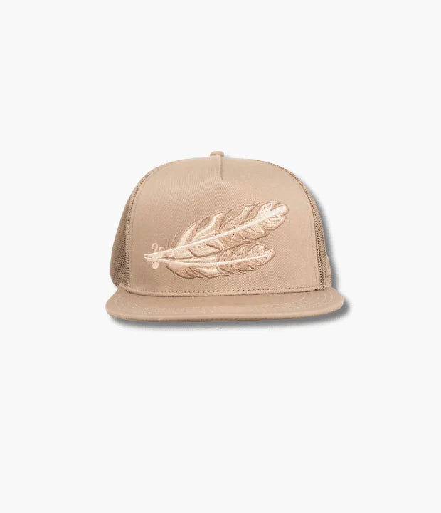 STEERHAT FEATHER TAN FLAT CAP