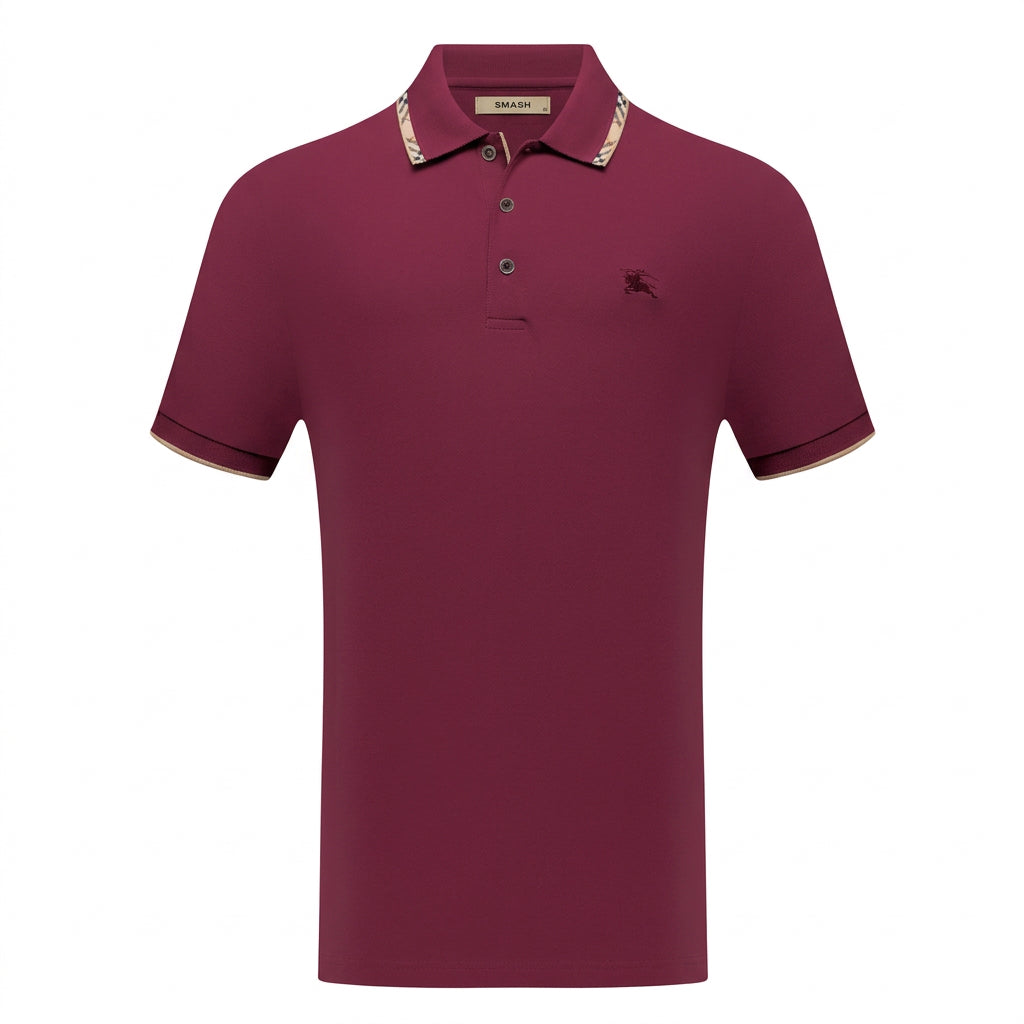 MENS BURGANDY 208 PREMIUM POLO