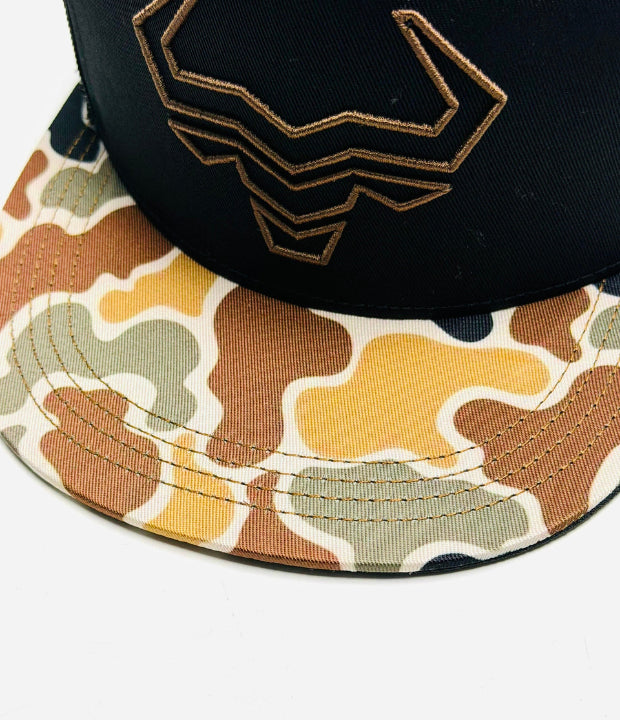 STEER HAT RANCH CAMO BLACK CAP