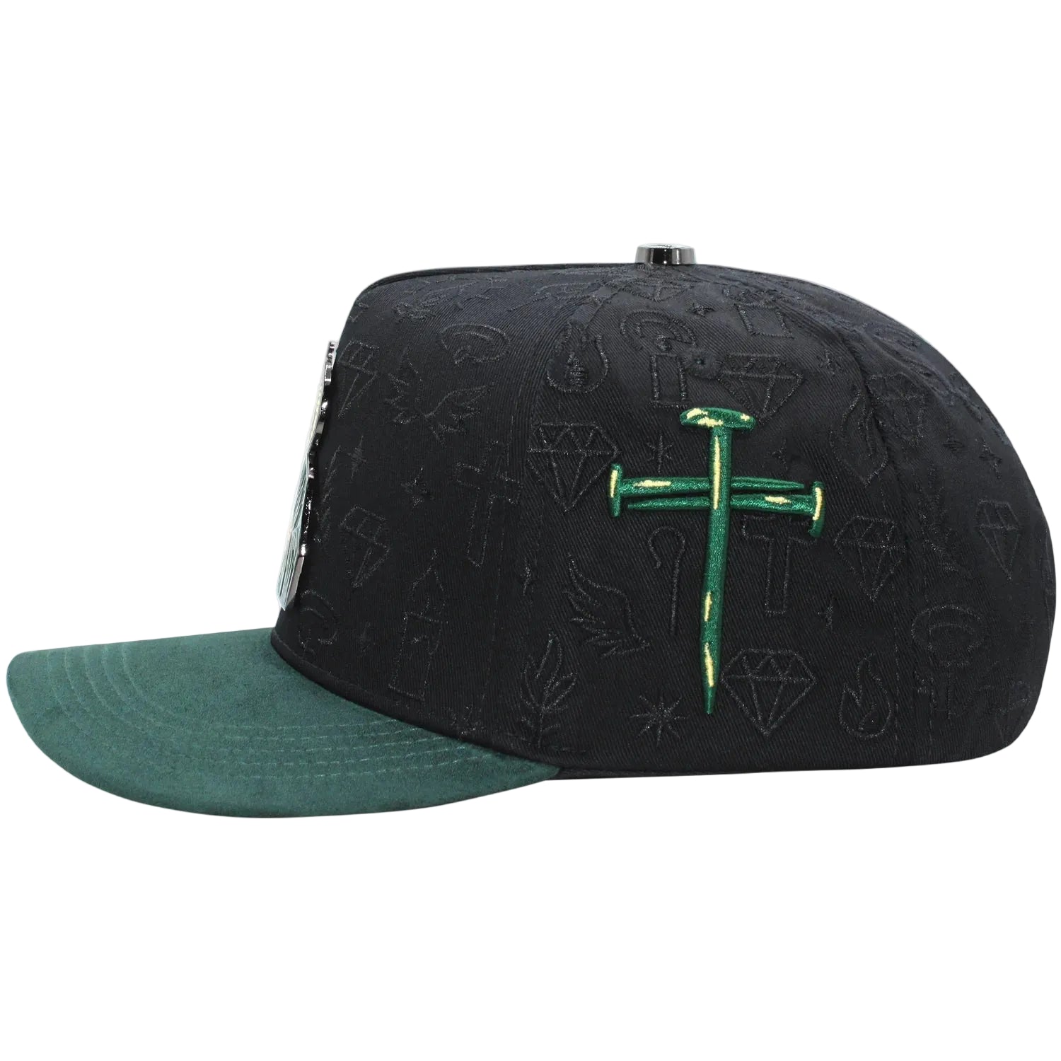 MEN'S PREMIUM SAN JUDAS NEGRO 3D PIN BLACK CAP